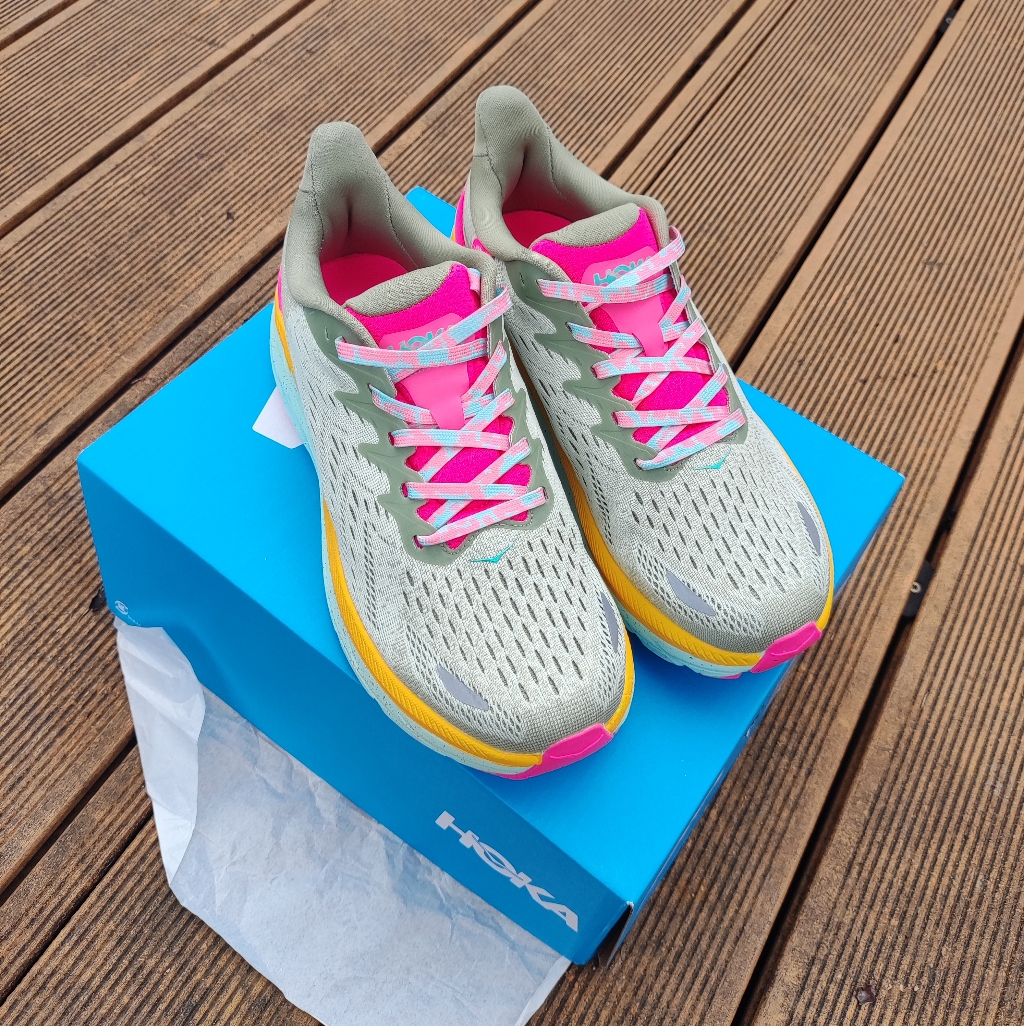 Hoka One One W Bondi 8 Womens Gray&Pink Running Shoes Gcfl